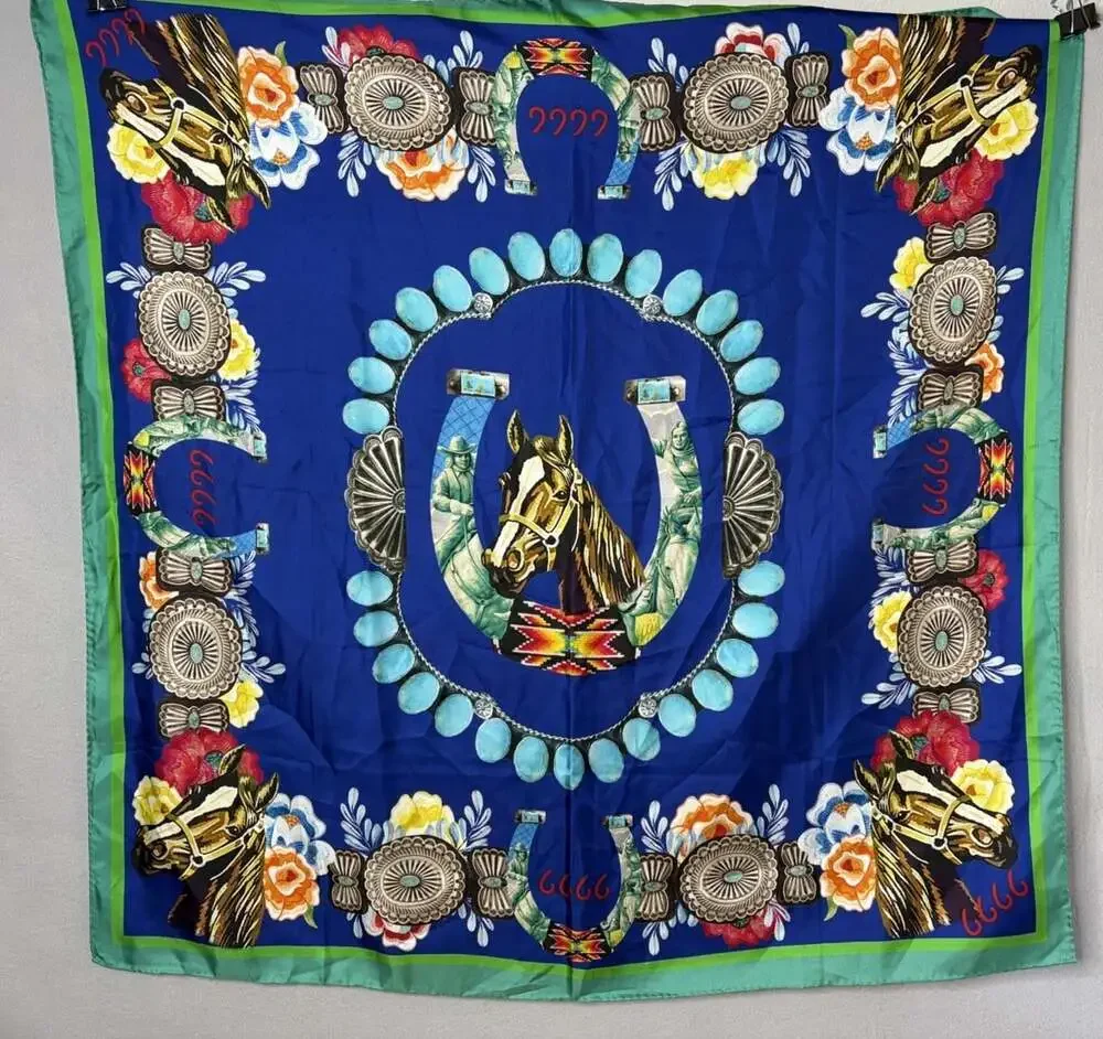 four sixes ranch 6666 100% Silk Scarf “The Kit” 35x35”